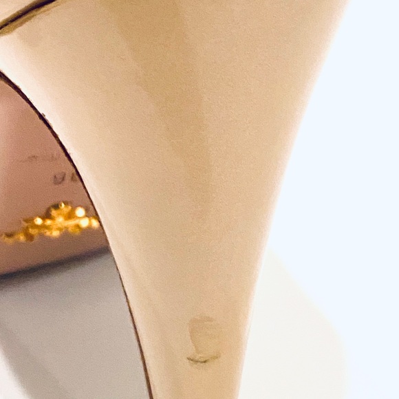 Prada Patent Leather Peep Toe Heel Nude - Picture 13 of 16
